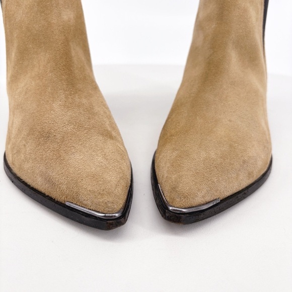 Acne Studios Jensen Suede Ankle Boots Tan Beige | Size 38 / 7.5 - Picture 6 of 16